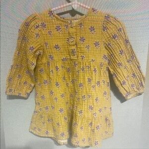 Zara textured floral girls dress size 18-24‎ month